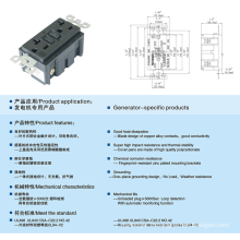 Prise électrique d&#39;OEM de prise de prise d&#39;alimentation d&#39;OEM gfci 125v